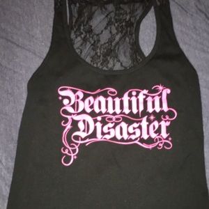 Beautiful Disaster Lace Back Tank